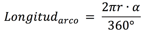 Resultado de imagen de formula arco circunferencia