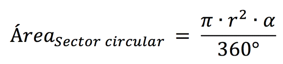 Resultado de imagen de formula sector circular